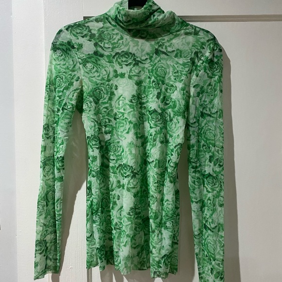 NWOT Ganni Mesh Turtleneck - Picture 9 of 9